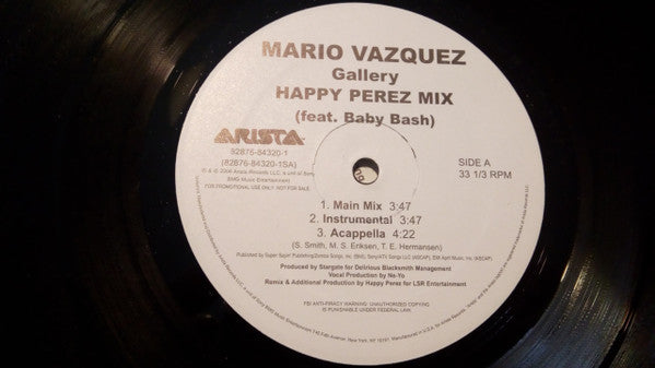 Mario Vazquez - Gallery (12"", Promo)