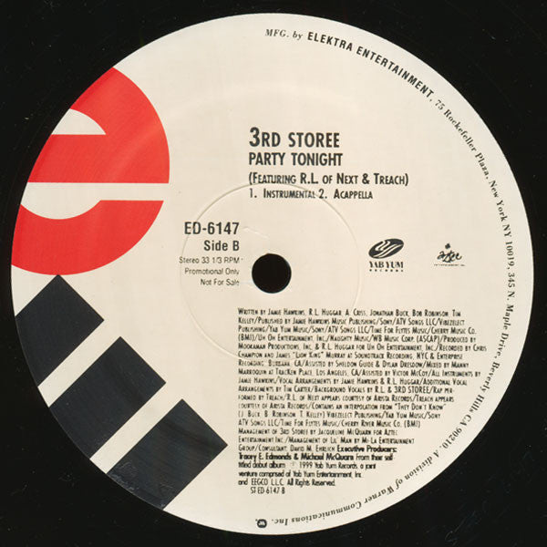 3rd Storee - Party Tonight (12"", Promo)