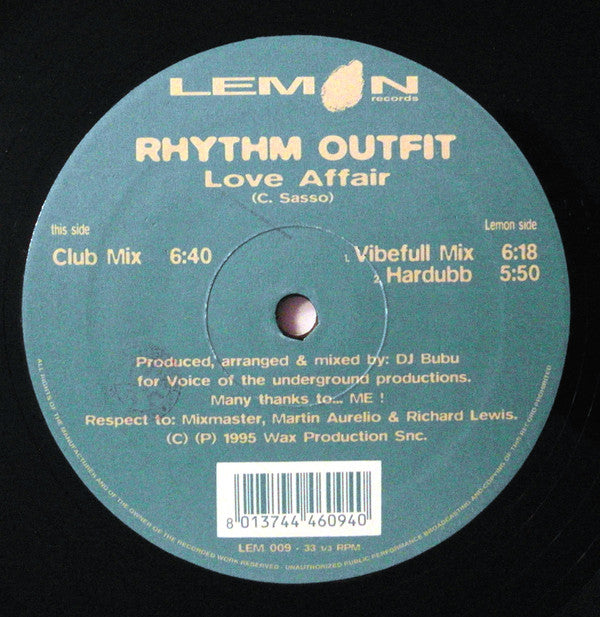 Rhythm Outfit - Love Affair (12"")