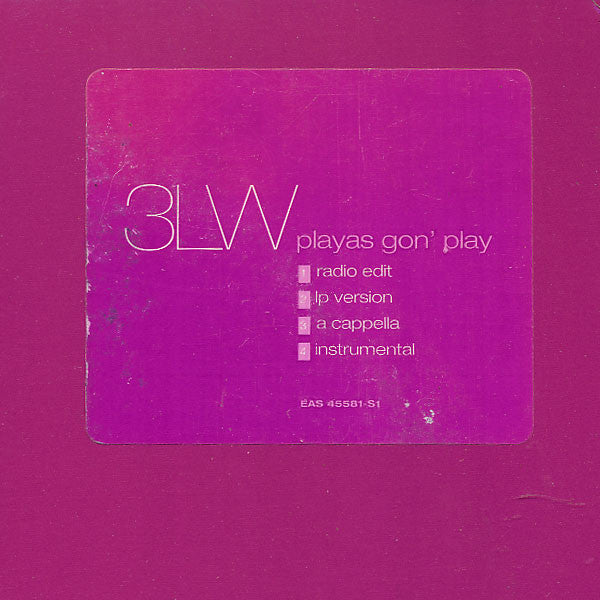 3LW - Playas Gon' Play (12"", Promo)