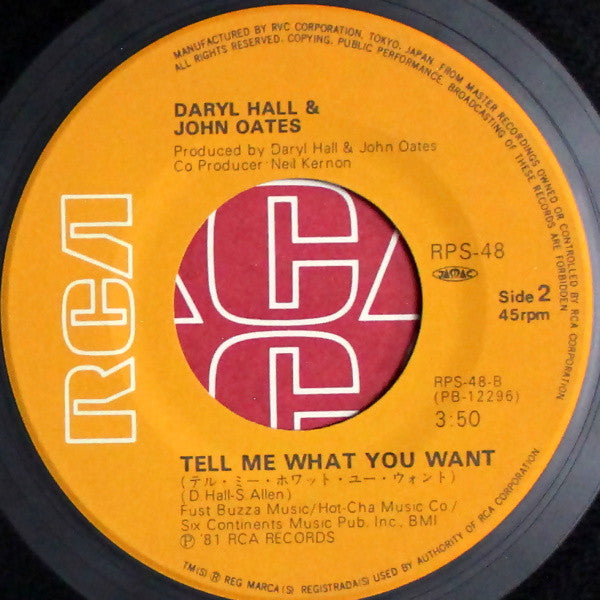 Daryl Hall John Oates* - Private Eyes (7"")