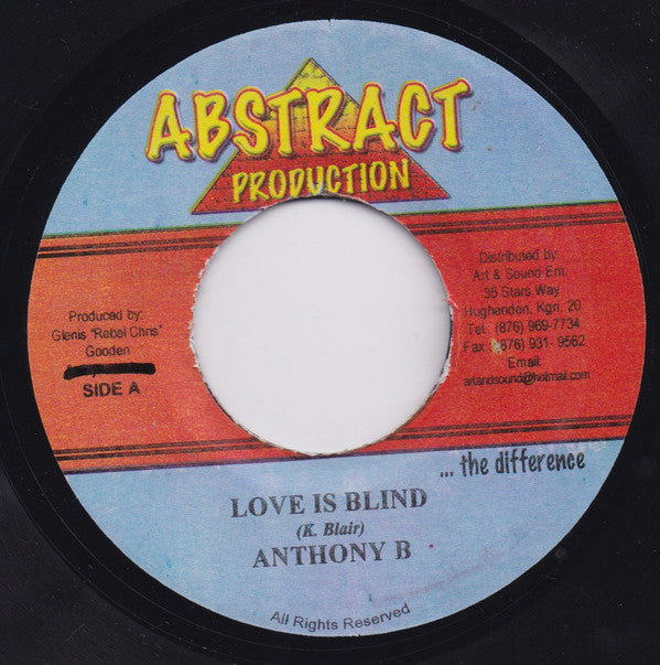Anthony B - Love Is Blind (7"", Single)