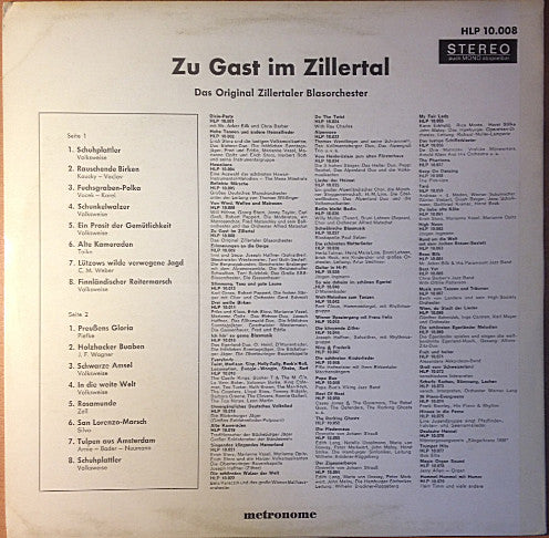 Das Original Zillertaler Blasorchester - Zu Gast Im Zillertal(LP, A...