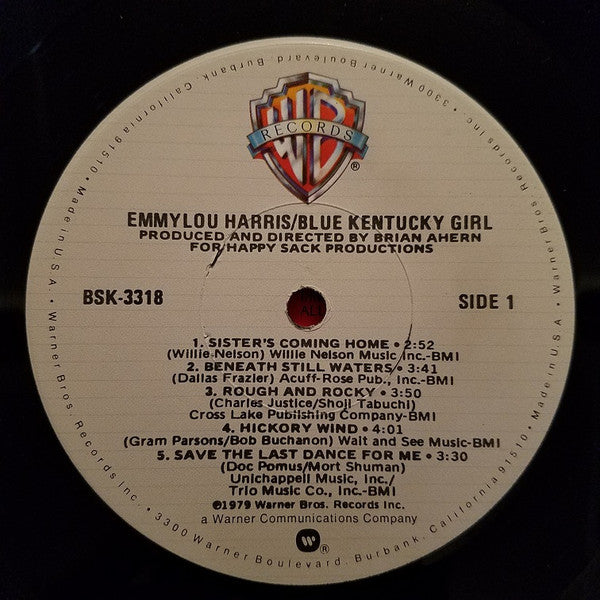 Emmylou Harris - Blue Kentucky Girl (LP, Album, Los)