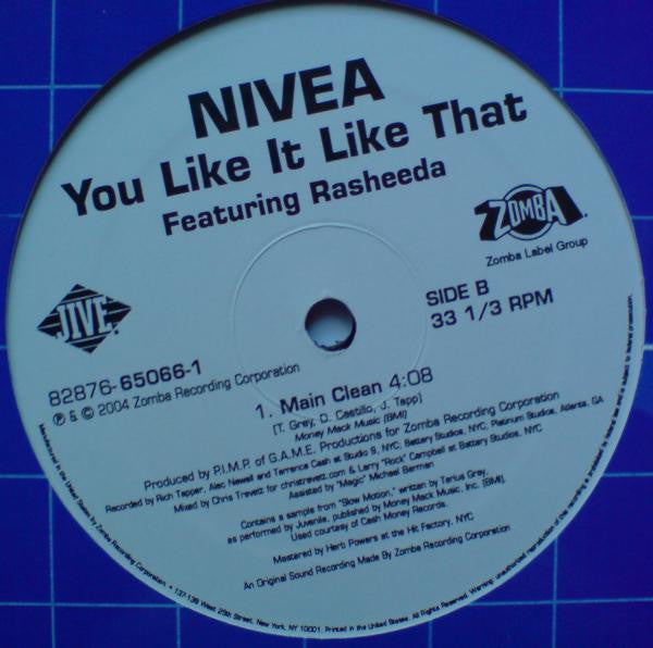 Nivea Featuring Rasheeda (2) - You Like It Like That (12", Single)