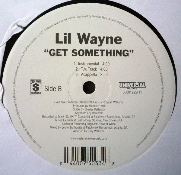 Lil Wayne - Get Something (12"", Single, Promo)