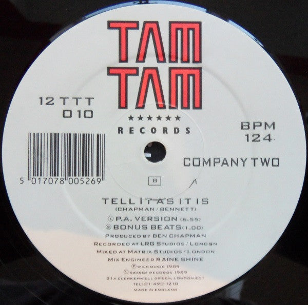 Company 2 - Tell It As It Is (12"")