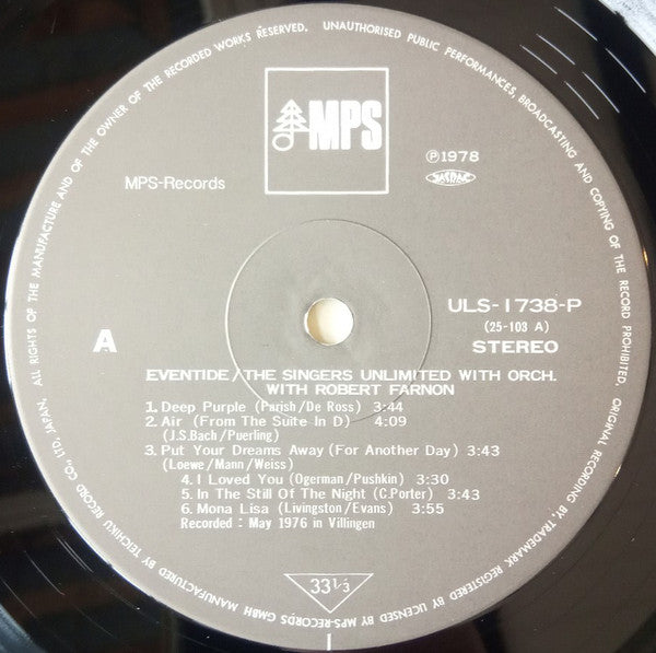 The Singers Unlimited - Eventide (LP, Album, Ltd, RE)