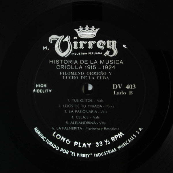 Filomeno Ormeño Belmonte - Historia De La Música Criolla 1915 - 192...