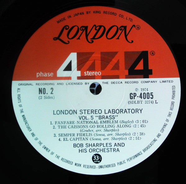Bob Sharples - London Stereo Laboratory, Vol.5 - Brass (LP, Comp)