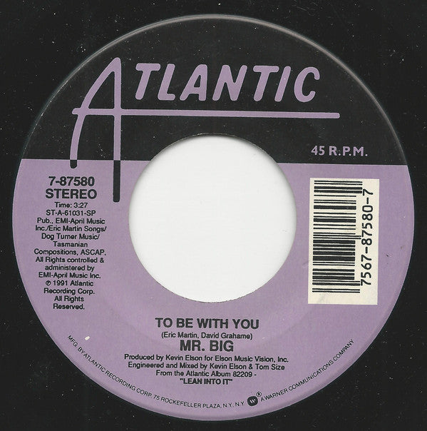 Mr. Big - To Be With You / Green-Tinted Sixties Mind (7", Single, Spe)