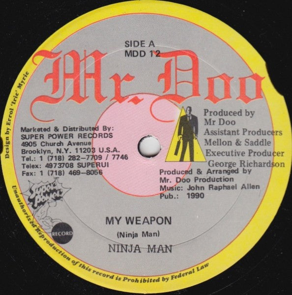 Ninja Man* - My Weapon (12")