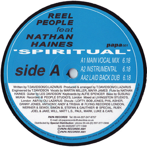 Reel People Feat Nathan Haines - Spiritual (12"")
