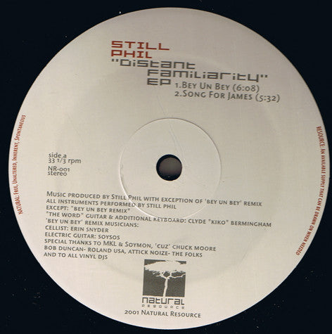 Still Phil - Distant Familiarity EP (12"")