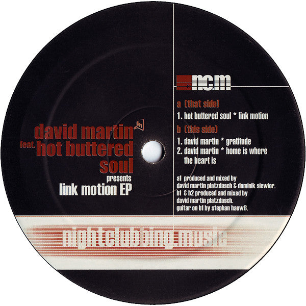 David Martin* Feat. Hot Buttered Soul - Link Motion EP (12", EP)